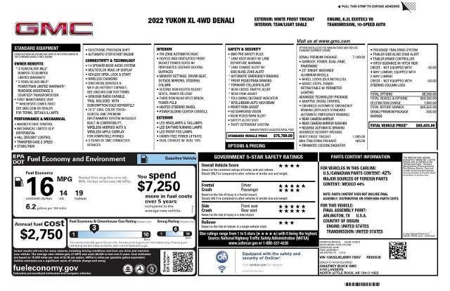2022 GMC Yukon XL 4WD 4dr Denali