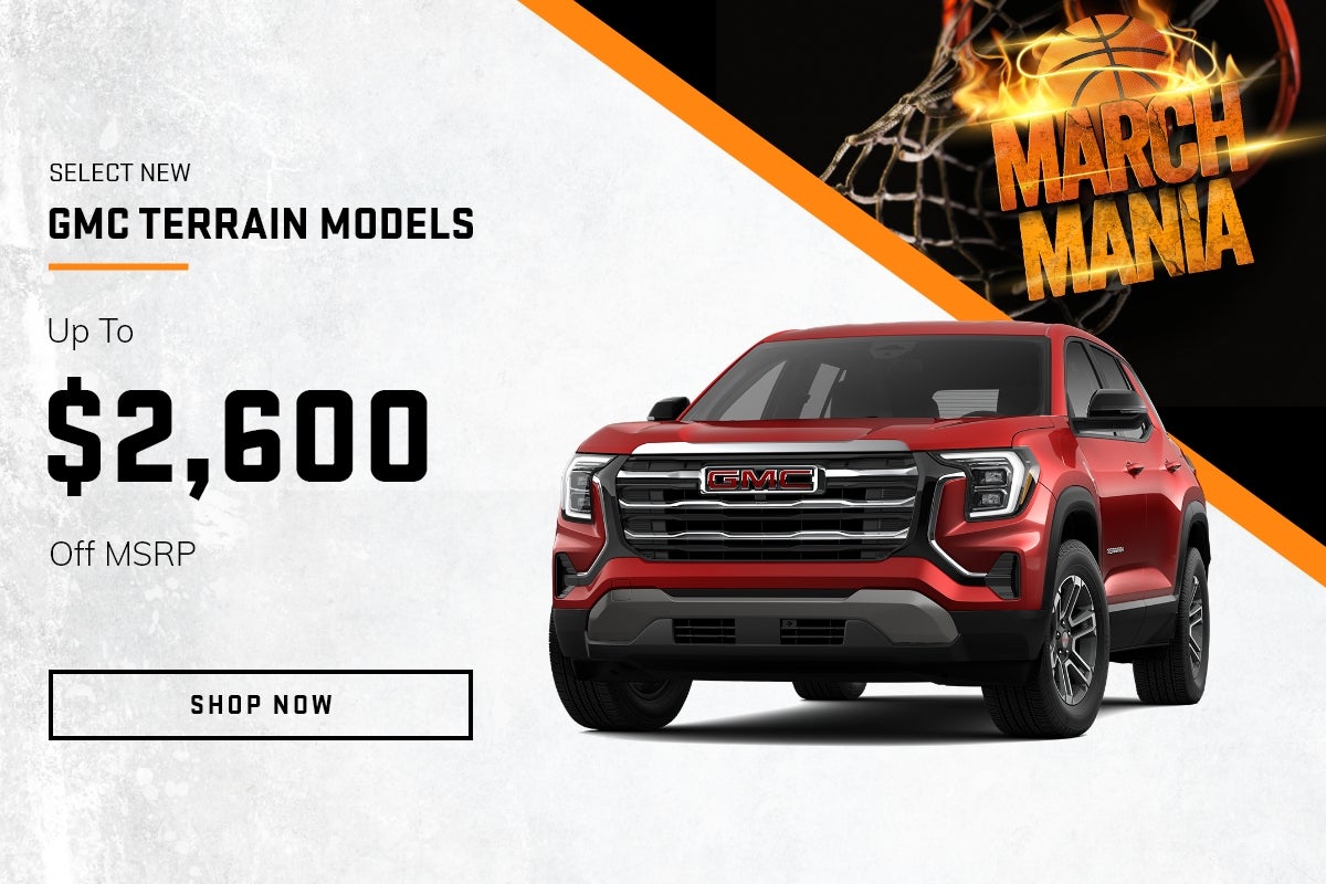Up to $2,600 Off MSRP Available on Select New GMC Terrain Mo